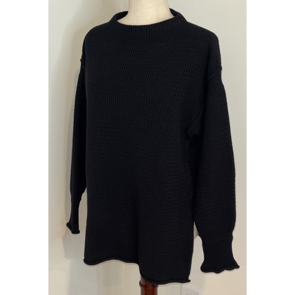 MAISON MARTIN MARGIELA 2015 Boxy Oversized Wool Cashmere Sweater Black Women's S
